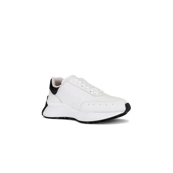 Alexander McQueen Sprint Runner Sneakers in White & Black 38 New with Box Womens - Picture 16 of 16